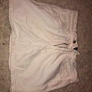 White Mini Jean Skirt